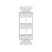 Marco de Módulo Dúplex, Para Placas Frontales Estándar GFCI, Acepta 4 Módulos Keystone, Color Blanco