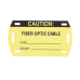 Kit de 5 Etiquetas Autolaminadas para Fibra Óptica, Para Uso Interior/Exterior, Dimensiones de 90.42 x 52.32 mm (3.56 x 2.06 pulgadas), Color Negro con Amarillo
