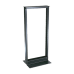 Rack de Dos Postes Estándar de 19 in, Rieles Numerados y Roscados #12-24, Fabricado en Aluminio, 24 Unidades de Rack, Color Negro