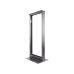 Rack de Dos Postes Estándar de 19 in, Rieles Numerados y Roscados #12-24, Fabricado en Aluminio, 24 Unidades de Rack, Color Negro