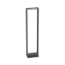 Rack de Dos Postes Estándar de 19 in, Rieles Numerados y Roscados #12-24, 6 in de Profundidad, Fabricado en Acero, 45 Unidades de Rack, Color Negro