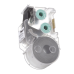 Casete de 450 Etiquetas Autolaminadas de 12.7 x 19.1 mm (0.5 x 0.75 pulgadas), para Cables de 2 a 4 mm (0.08 a 0.16 pulgadas) de Diámetro, Área de Impresión Color Blanco