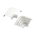 Curva de radio controlado, para uso con canaleta T70, Material PVC Rígido, Color Blanco Mate