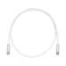 Cable de Parcheo TX6, UTP Cat6, 24 AWG, CM, Color Blanco Mate, 50 cm (19.69 pulgadas)