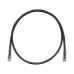 Cable de Parcheo TX6, UTP Cat6, 24 AWG, CM, Color Negro, 1.83 Metros (6 Pies)