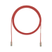 Cable de Parcheo TX6, UTP Cat6, Diámetro Reducido (28AWG), Color Rojo, 3.66 Metros (12 Pies)