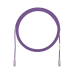 Cable de Parcheo TX6, UTP Cat6, Diámetro Reducido (28AWG), Color Violeta, 3.66 Metros (12 Pies)