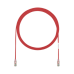 Cable de Parcheo TX6, UTP Cat6, Diámetro Reducido (28AWG), Color Rojo, 0.91 Metros (3 Pies)