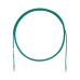 Cable de Parcheo TX6, UTP Cat6, Diámetro Reducido (28AWG), Color Verde, 2.13 Metros (7 Pies)