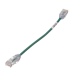 Cable de Parcheo TX6, UTP Cat6, Diámetro Reducido (28AWG), Color Verde, 20.2 cm (8 Pulgadas)