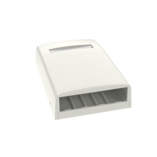 Caja de Montaje en Superficie, Para 4 Módulos Mini-Com, Color Blanco Mate Caja de Montaje en Superficie, Para 4 Módulos Mini-Com, Color Blanco Mate