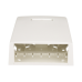 Caja de Montaje en Superficie, con Accesorio para Resguardo de Fibra Óptica, para 12 Módulos Mini-Com, Color Blanco Mate