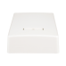 Caja de Montaje en Superficie, con Accesorio para Resguardo de Fibra Óptica, para 12 Módulos Mini-Com, Color Blanco Mate