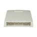 Caja de Montaje en Superficie, con Accesorio para Resguardo de Fibra Óptica, para 6 Módulos Mini-Com, Color Blanco Mate