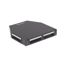 Punto de Consolidación de 24 Puertos Mini-Com, Instalación en Piso o Pared, Fabricado en Aluminio, Color Negro