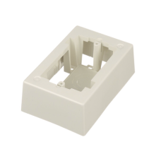 Caja de Pared Superficial, Uso Universal con Placas de Pared, Con Cinta Adhesiva, Color Blanco Mate