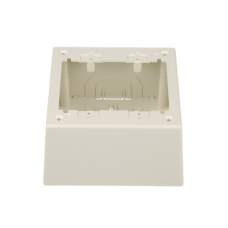 Caja de Pared Superficial Doble, con Divisor Opcional, Uso Universal con Placas de Pared, Color Blanco Mate Caja de Pared Superficial Doble, con Divisor Opcional, Uso Universal con Placas de Pared, Color Blanco Mate