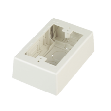 Caja de Pared Superficial, Uso Universal con Placas de Pared, con Cinta Adhesiva, Color Blanco Mate