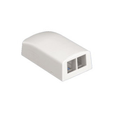 Caja de Montaje en Superficie, Para 2 Módulos Keystone, Color Marfil