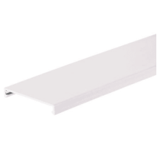 Tapa para Canaleta Ranurada, de 82.6 mm de Ancho, 1828.8 mm de Largo, Color Blanco