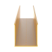 Canaleta Ranurada de PVC sin Tapa, Fiber-Duct™, 4 in de Ancho, 4 in de Alto y 1828.8 mm de Largo, Color Amarillo