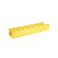 Canaleta FiberRunner™ 4X4, de PVC Rígido, Color Amarillo, 1.8 m de Largo