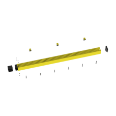 Kit de Administrador de Cables Vertical FiberRunner 4X4, Incluye Soportes de Montaje y Accesorios, Color Amarillo