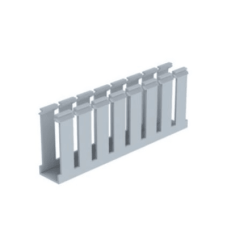 Canaleta Ranurada de PVC sin Tapa, Tipo G, 1.25 in de Ancho, 3.12 in de Alto y 1800 mm de Largo, Color Gris