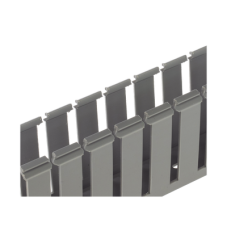 Canaleta Ranurada de PVC sin Tapa, Tipo G, 3.25 in de Ancho, 3.12 in de Alto y 1828.8 mm de Largo, Color Gris