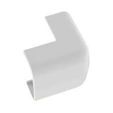 Conducto Portacables Superficial tipo Empalme Esquina Exterior Baja Tensión LD5, color Blanco de PVC Rígido de Cierre Rápido.