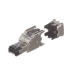Plug RJ45 Blindado, Instalación Recta, Terminación en Campo Certificable, Compatible con Cat5e, Cat6 y Cat6A, Color Plata, Paquete de 10 Piezas Plug RJ45 Blindado, Instalación Recta, Terminación en Campo Certificable, Compatible con Cat5e, Cat6 y Cat6A, Color Plata, Paquete de 10 Piezas