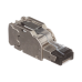 Plug RJ45 Blindado, Instalación Recta, Terminación en Campo Certificable, Compatible con Cat5e, Cat6 y Cat6A, Color Plata Plug RJ45 Blindado, Instalación Recta, Terminación en Campo Certificable, Compatible con Cat5e, Cat6 y Cat6A, Color Plata