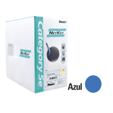 Bobina de Cable UTP de 305 Metros (1000 Pies) de Cobre, NetKey, Azul, Categoría 5e (24 AWG), Riser (CMR), de 4 Pares
