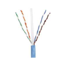 Bobina de Cable UTP 305 Metros (1000 Pies) de Cobre, PanNet, Azul, Categoría 5e (24 AWG), Riser (CMR), de 4 Pares