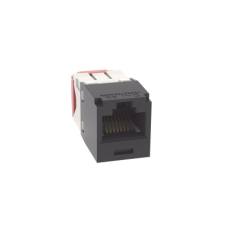 Conector Jack RJ45 Estilo TG, Mini-Com, Categoría 5e, de 8 Posiciones y 8 Cables, Color Negro Conector Jack RJ45 Estilo TG, Mini-Com, Categoría 5e, de 8 Posiciones y 8 Cables, Color Negro