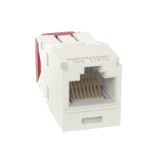 Conector Jack RJ45 Estilo TG, Mini-Com, Categoría 5e, de 8 Posiciones y 8 Cables, Color Blanco Mate Conector Jack RJ45 Estilo TG, Mini-Com, Categoría 5e, de 8 Posiciones y 8 Cables, Color Blanco Mate