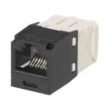Conector Jack RJ45 Estilo TG, Mini-Com, Categoría 6, de 8 Posiciones y 8 Cables, Color Negro