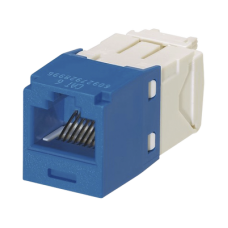 Conector Jack RJ45 Estilo TG, Mini-Com, Categoría 6, de 8 Posiciones y 8 Cables, Color Azul Conector Jack RJ45 Estilo TG, Mini-Com, Categoría 6, de 8 Posiciones y 8 Cables, Color Azul