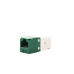 Conector Jack RJ45 Estilo TG, Mini-Com, Categoría 6, de 8 Posiciones y 8 Cables, Color Verde