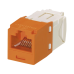 Conector Jack RJ45 Estilo TG, Mini-Com, Categoría 6, de 8 Posiciones y 8 Cables, Color Naranja
