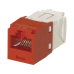Conector Jack RJ45 Estilo TG, Mini-Com, Categoría 6, de 8 Posiciones y 8 Cables, Color Rojo