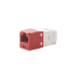 Conector Jack RJ45 Estilo TG, Mini-Com, Categoría 6, de 8 Posiciones y 8 Cables, Color Rojo