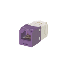 Conector Jack RJ45 Estilo TG, Mini-Com, Categoría 6, de 8 Posiciones y 8 Cables, Color Violeta