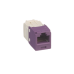 Conector Jack RJ45 Estilo TG, Mini-Com, Categoría 6, de 8 Posiciones y 8 Cables, Color Violeta