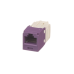 Conector Jack RJ45 Estilo TG, Mini-Com, Categoría 6, de 8 Posiciones y 8 Cables, Color Violeta