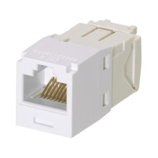 Conector Jack RJ45 Estilo TG, Mini-Com, Categoría 6, de 8 Posiciones y 8 Cables, Color Blanco Conector Jack RJ45 Estilo TG, Mini-Com, Categoría 6, de 8 Posiciones y 8 Cables, Color Blanco