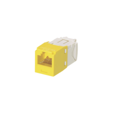 Conector Jack RJ45 Estilo TG, Mini-Com, Categoría 6, de 8 Posiciones y 8 Cables, Color Amarillo Conector Jack RJ45 Estilo TG, Mini-Com, Categoría 6, de 8 Posiciones y 8 Cables, Color Amarillo