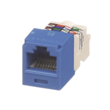 Conector Jack RJ45 Estilo TP, Mini-Com, Categoría 6, de 8 posiciones y 8 cables, Color Azul