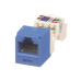 Conector Jack RJ45 Estilo TP, Mini-Com, Categoría 6, de 8 posiciones y 8 cables, Color Azul