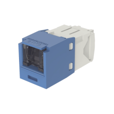 Conector Jack RJ45 Estilo TG con Ventana, Mini-Com, Categoría 6, de 8 Posiciones y 8 Cables, Color Azul Conector Jack RJ45 Estilo TG con Ventana, Mini-Com, Categoría 6, de 8 Posiciones y 8 Cables, Color Azul